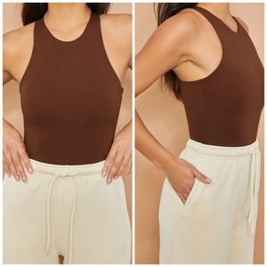 Bo+Tee aligned high neck bodysuit